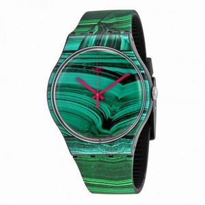 Swatch Originals Marmora Verde Green Dial Green Silicone Unisex Watch SUOB122