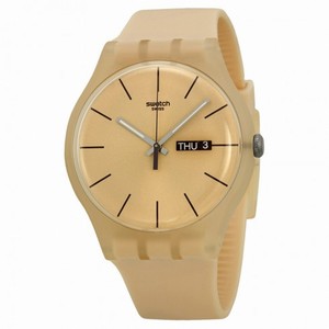 Swatch Originals Rose Rebel Pink Dial Silicone Ladies Watch SUOT700