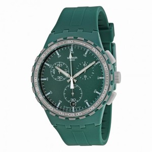 Swatch Racing Roar Chronograph Green Dial Green Silicone Unisex Watch SUSG403