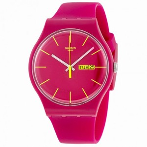 Swatch Rubine Rebel Pink Silicone Unisex Watch SUOR704