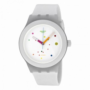 Swatch Sistem Automatic White Dial White Rubber Men's Watch SUTW400