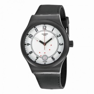 Swatch Sistem Chic Automatic White Dial Black Silicone Unisex Watch SUTB402