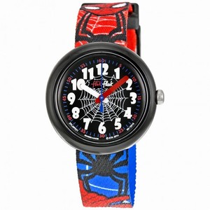 Swatch Spiderman Black Dial Spiderman Plastic Boys Watch ZFLNP021