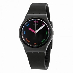 Swatch The Strapper Black Dial Ladies Casual Watch GB289