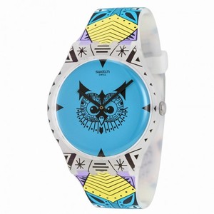 Swatch Wild Totem Blue Dial Multi-Color Silicone Unisex Watch SUOZ191