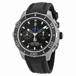 Tag Heuer Aquaracer Automatic Chronograph Black Dial Black Rubber Men's Watch CAK211A.FT8019
