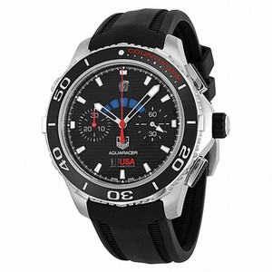 Tag Heuer Aquaracer Black Dial Black Rubber Men's Watch CAK211B.FT8019