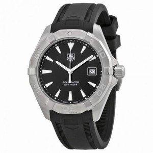 Tag Heuer Aquaracer Black Dial Black Rubber Men's Watch WAY1110.FT8021