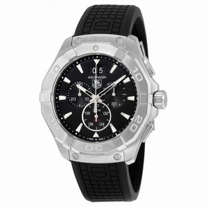 Tag Heuer Aquaracer Black Dial Chronograph Rubber Strap Men's Watch CAY1110.FT6041