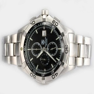 TAG Heuer Aquaracer CAF2010.BA0815 Mens 41mm Silver Stainless Steel Strap Watch