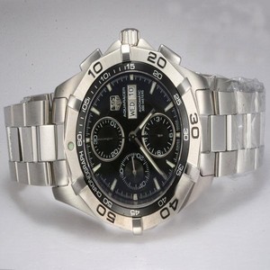 TAG Heuer Aquaracer CAF2010.BA0815 Round Stainless Steel Case Black Dial Watch