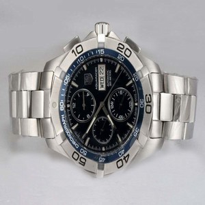 TAG Heuer Aquaracer CAF2010.BA0815 Silver Stainless Steel Strap Mens Watch