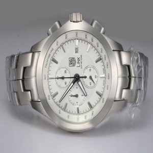 TAG Heuer Aquaracer CAF2010.BA0815 White Dial 42mm Silver Stainless Steel Strap Watch