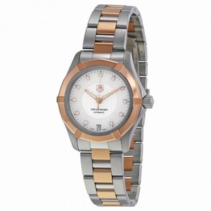 Tag Heuer Aquaracer Mother of Pearl Dial Stainless Steel and 18kt Rose Gold Ladies Watch WAP2351BD0838