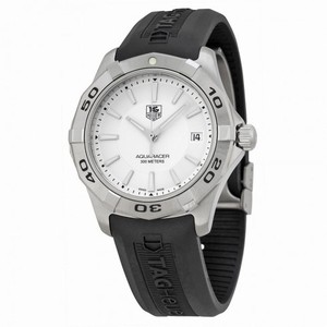 Tag Heuer Aquaracer Silver Dial Black Rubber Strap Men's Watch WAP1111.FT6029