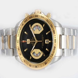 TAG Heuer Baselworld 2009 17 RS2 Mens 42mm Silver 18k Gold Strap Watch