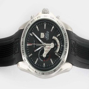 TAG Heuer Baselworld 2009 Grand Carrera Calibre 36 RS2 Mens 43mm Black Rubber Strap Watch