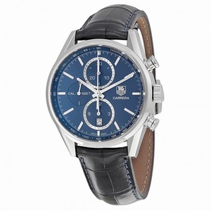 Tag Heuer Carrera 1887 Chronograph Automatic Blue Dial Black Leather Men's Watch CAR2115FC6292