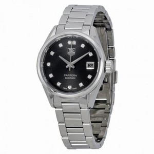 Tag Heuer Carrera Automatic Black Dial Stainless Steel Ladies Watch WAR2413BA0770