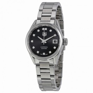 Tag Heuer Carrera Automatic Black Dial Stainless Steel Ladies Watch WAR2413.BA0776