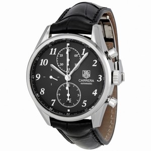 Tag Heuer Carrera Automatic Chronograph Black Alligator Leather Men's Watch CAS2110.FC6266