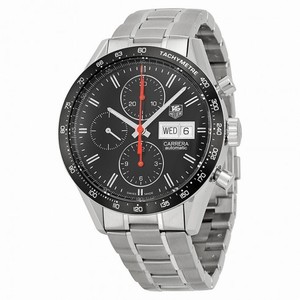Tag Heuer Carrera Automatic Chronograph Black Dial Stainless Steel Men's Watch CV201AHBA0725