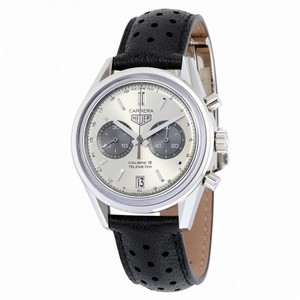 Tag Heuer Carrera Automatic Chronograph Silver Sunray Dial Men's Watch CAR221A.FC6353