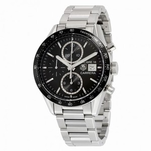 Tag Heuer Carrera Black Dial Chronograph Stainless Steel Automatic Men's Watch CV201AJ.BA0727