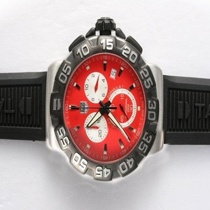 TAG Heuer Carrera CAC1112.BA0850 Red Dial Stainless Steel Case 40mm Watch