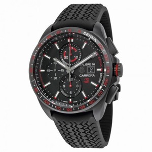 Tag Heuer Carrera Calibre 16 Black Dial Black Rubber Men's Watch CBB2080.FT6042