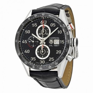 Tag Heuer Carrera Calibre 1887 Automatic Chronograph Black Dial Stainless Steel Men's Watch CAR2A10FC6235
