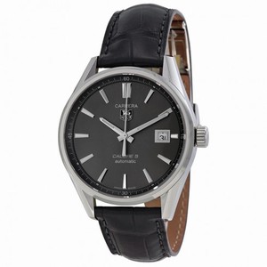 Tag Heuer Carrera Calibre 5 Anthracite Dial Leather Men's Watch WAR211CFC6336