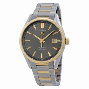 Tag Heuer Carrera Calibre 5 Anthracite Dial Stainless Steel Yellow Gold Men's Watch WAR215CBD0783