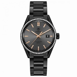 Tag Heuer Carrera Cara Delevingne Anthracite Dial Titanium Ladies Diamond Watch WAR101B.BA0728
