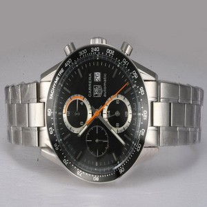 TAG Heuer Carrera CV2010.BA0786 41mm Black Dial Silver Stainless Steel Strap Watch