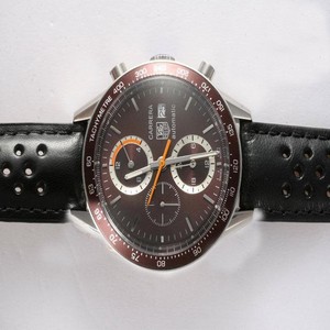 TAG Heuer Carrera CV2013.BA0786 Mens 41mm Black Ostrich Leather Strap Watch