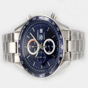 TAG Heuer Carrera CV2015.BA0786 Stainless Steel Case Round Blue Dial Watch