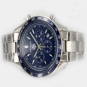 TAG Heuer Carrera CV2110.FC6180 Silver Stainless Steel Strap Mens Stainless Steel Bezel Watch