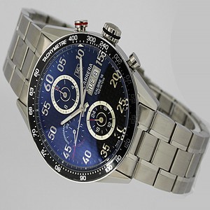 TAG Heuer Carrera CV2A10.BA0796 Silver Stainless Steel Strap Mens Round Watch