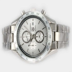 TAG Heuer Carrera CV2A11.BA0796 Round Silver Stainless Steel Strap Watch