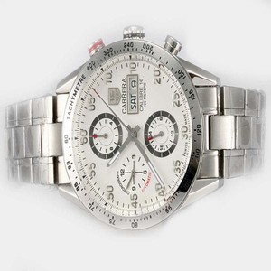 TAG Heuer Carrera CV2A11.BA0796 Silver Stainless Steel Strap White Dial Watch