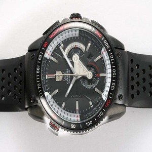 TAG Heuer Carrera Grand Carrera Calibre 36 RS PVD Case Black Dial Round Watch
