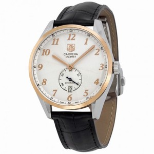 Tag Heuer Carrera Heritage White Dial Black Alligator Leather Men's Watch WAS2151.FC6180