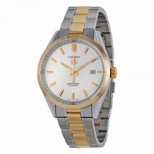 Tag Heuer Carrera Silver Dial 18kt Yellow Gold and Stainless Steel Men's Watch WV215D.BD0788