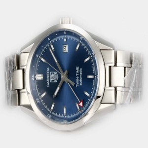 TAG Heuer Carrera WV2115.BA0787 Blue Dial Stainless Steel Bezel Silver Stainless Steel Strap Watch