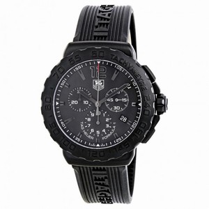 Tag Heuer Formula 1 Black Dial Black Rubber Men's Watch CAU1114.FT6024