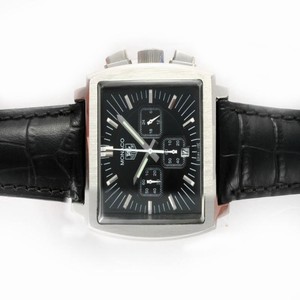 TAG Heuer Formula 1 CW2111.FC6177 Black Ostrich Leather Strap Mens Square Watch