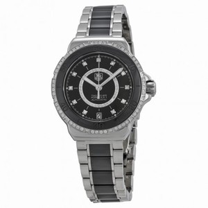 Tag Heuer Formula 1 Diamond Accented Black Ceramic Ladies Watch  WAU2212BA0859