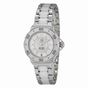 Tag Heuer Formula 1 Diamond Accented White Ceramic Ladies Watch WAU2211BA0861