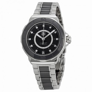 Tag Heuer Formula 1 Diamond Steel and Black Ceramic Ladies Watch WAU2210.BA0859